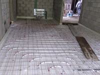 Habitación con piso radiante