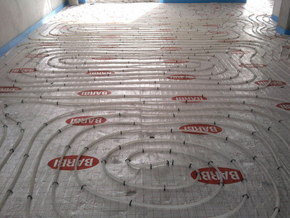Instalación de calefacción por suelo radiante, residencial La Victoria